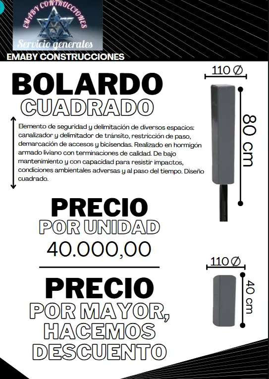 🚧BOLARDOS DE CEMENTO🚧