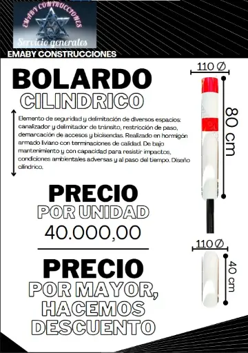 🚧BOLARDOS DE CEMENTO🚧
